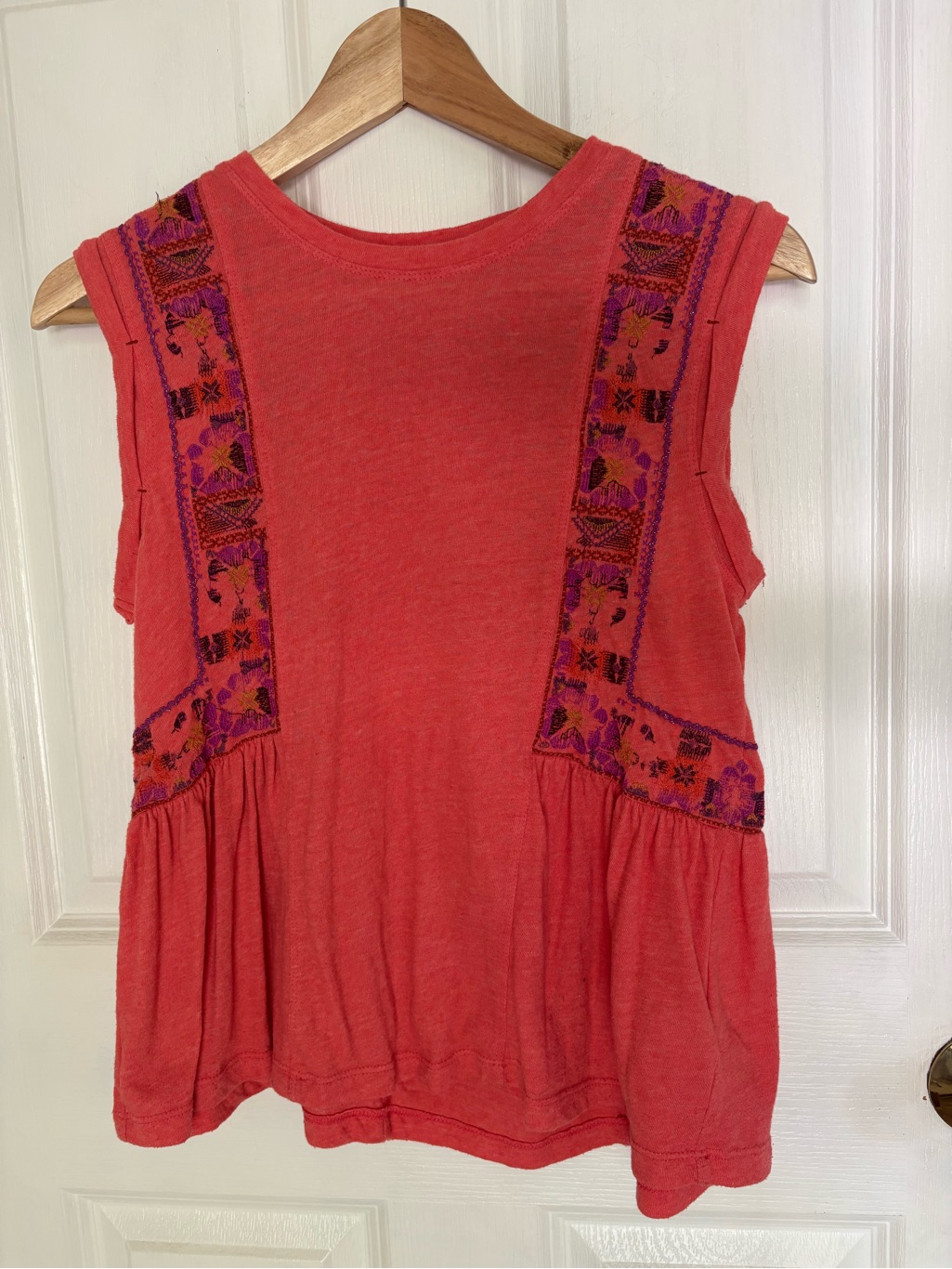 Free People Boho Embroidered Tank